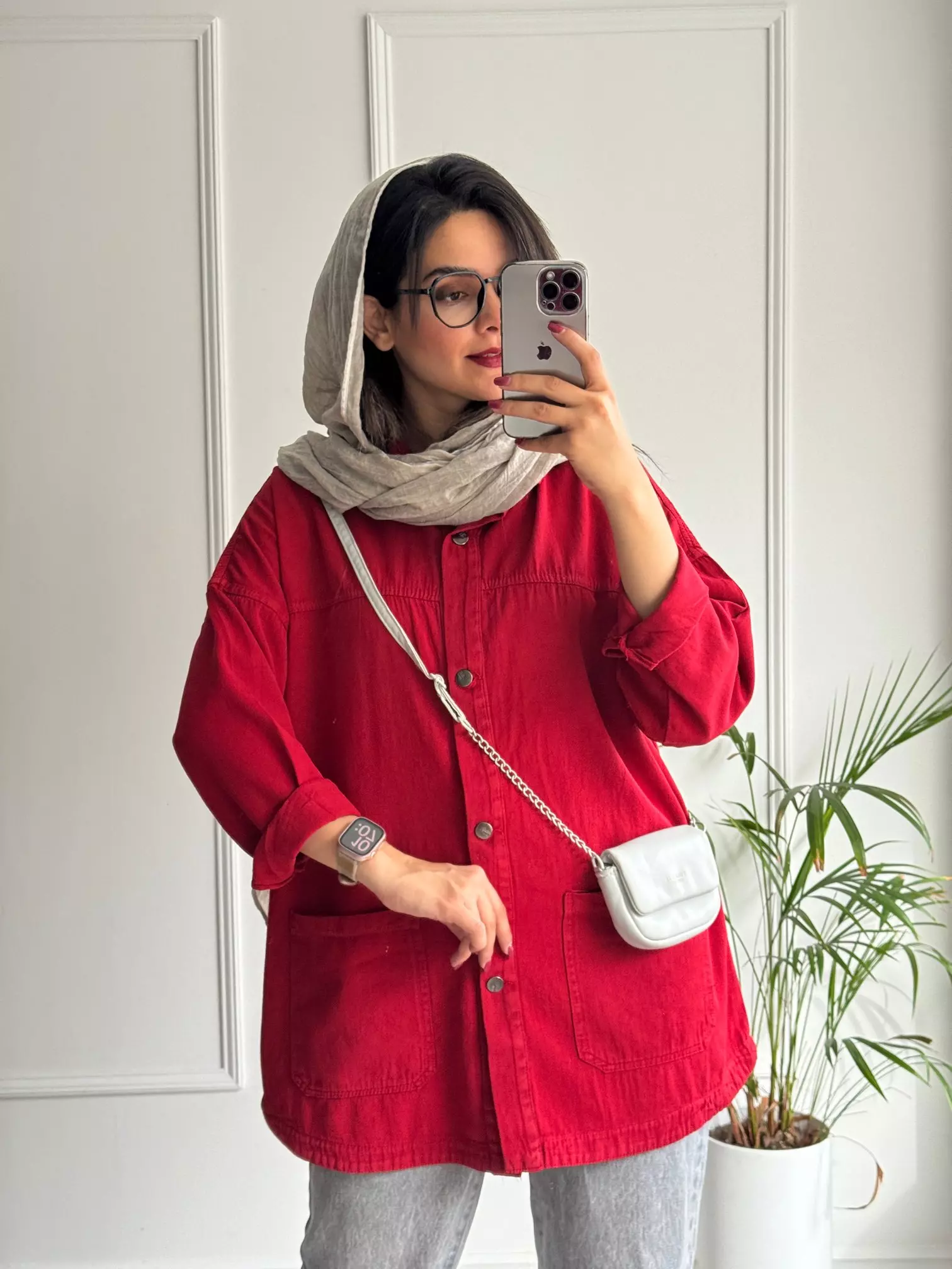 مانتو کتان جیب پایین